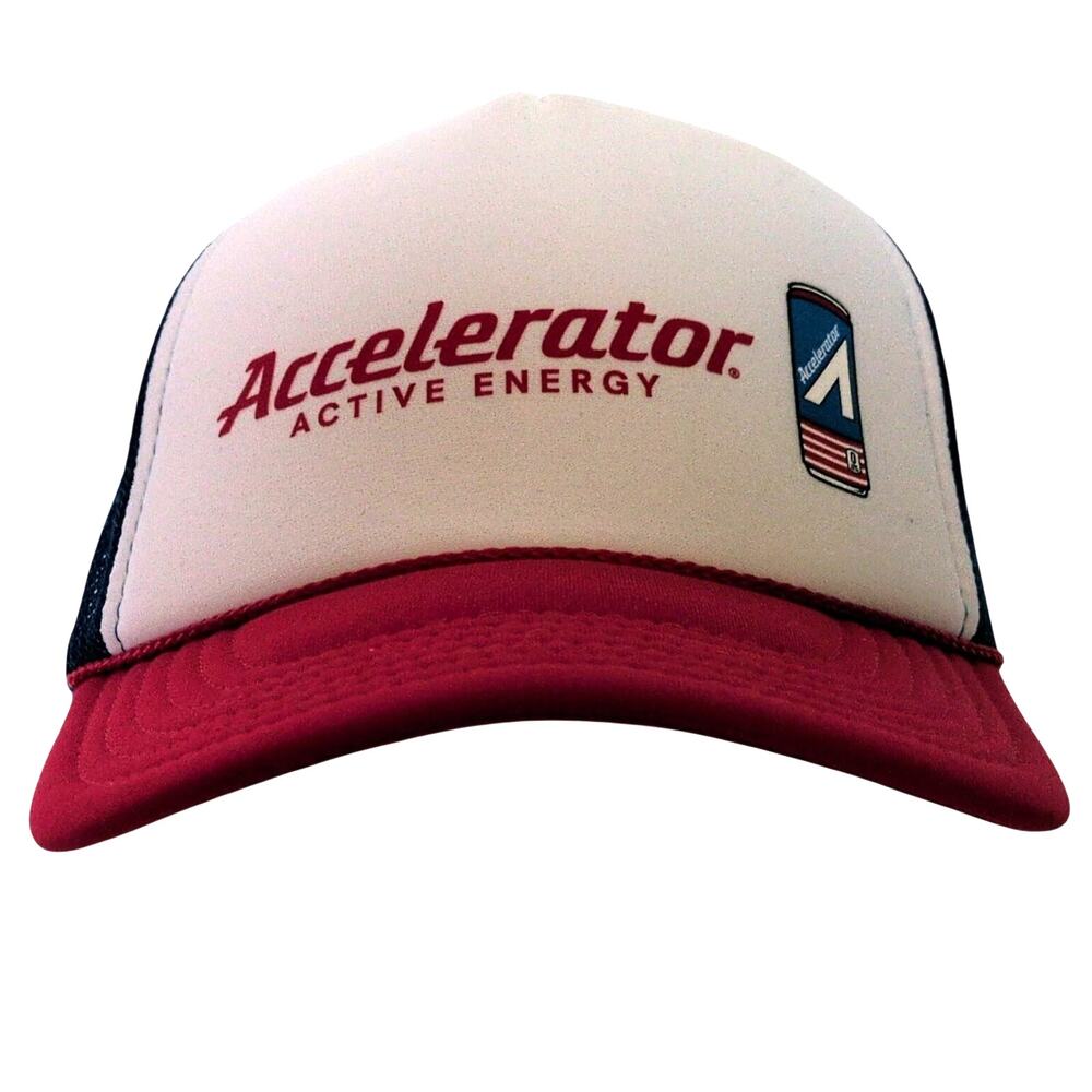 OTTO Accelerator Active Energy Trucker Hat Men's Adjustable Snapback Red Navy